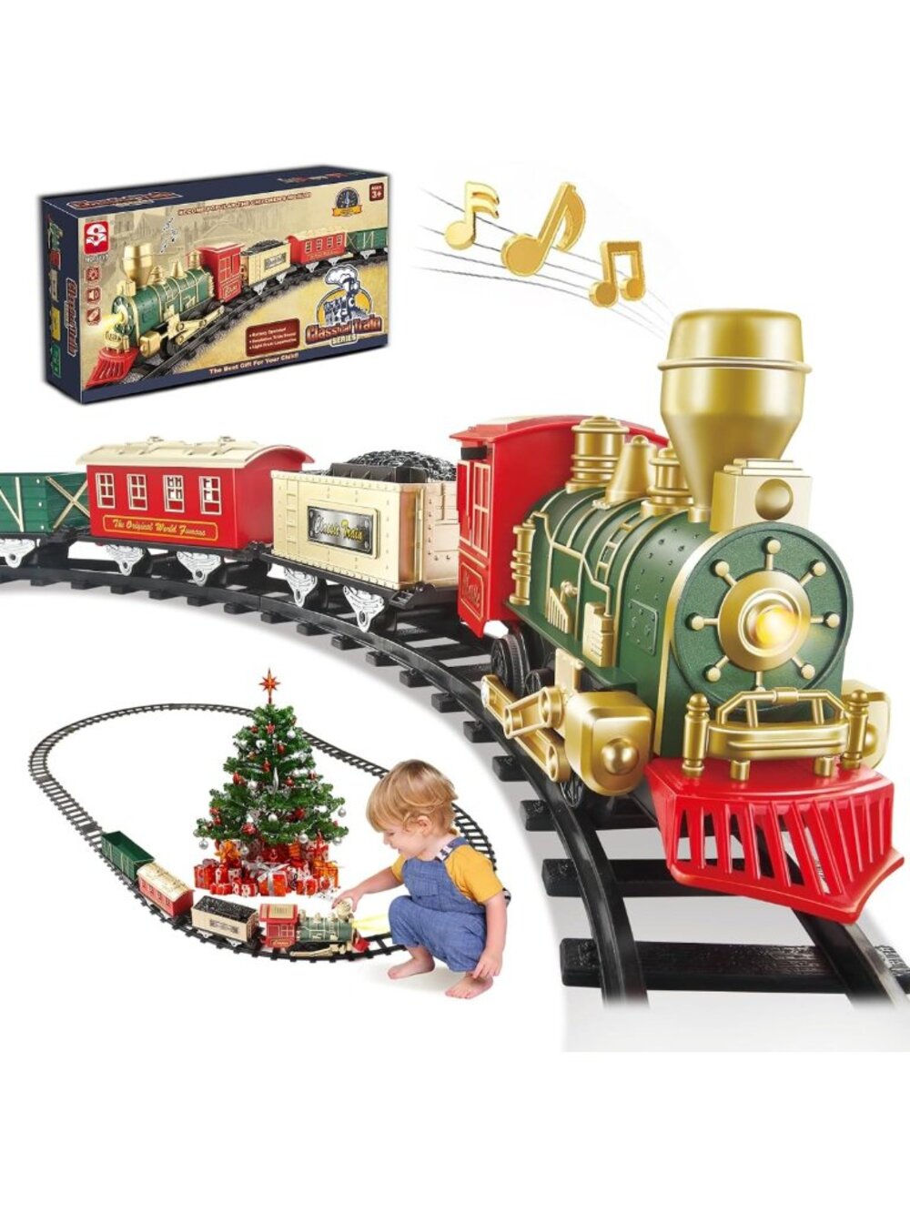 Complete Electric Train Set for Kids 4-8 | Lights, Sounds & Tracks | Perfect
